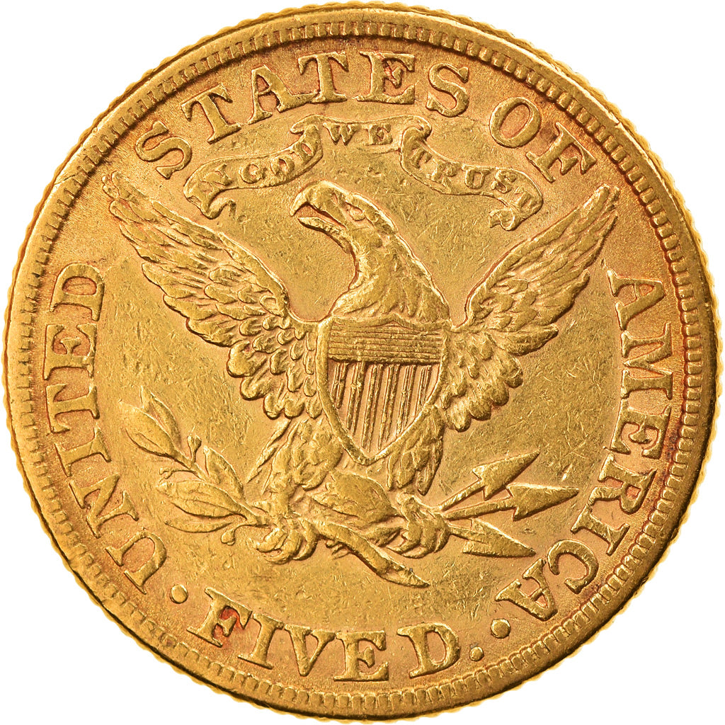 Moneta, Stati Uniti, $5, Half Eagle, 1881, Philadelphia, BB, Oro, KM:101