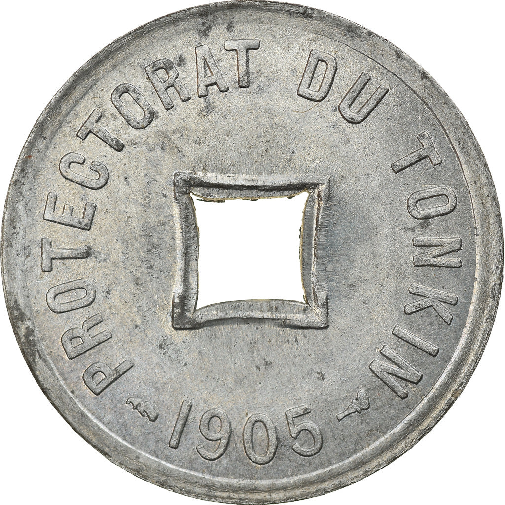 Moeda, Tonkin, 1/600 Piastre, 1905, AU(55-58), Zinco, KM:1