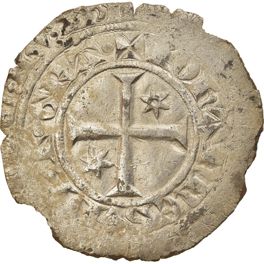 Coin, France, Jean II le Bon, Gros à l’étoile, 1360, EF(40-45), Billon