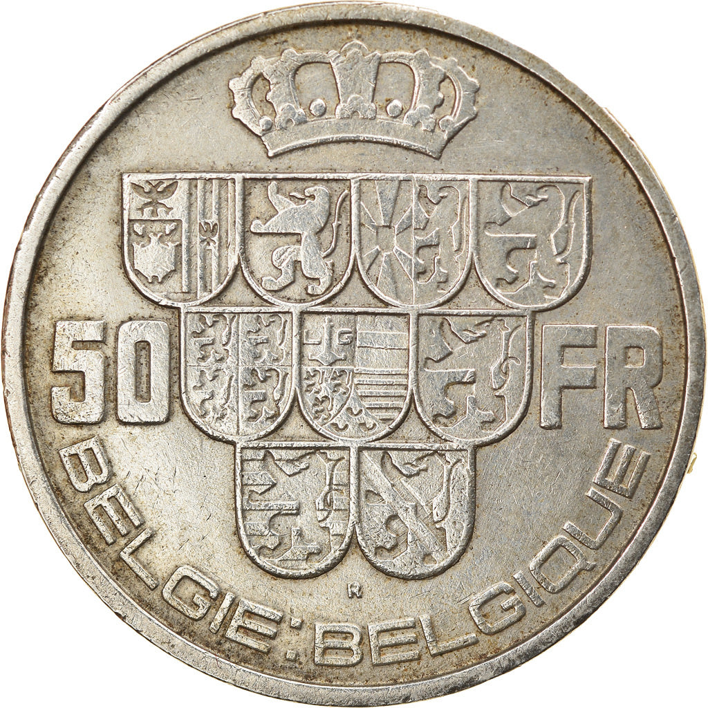 Coin, Belgium, 50 Francs, 50 Frank, 1939, AU(50-53), Silver, KM:122.1