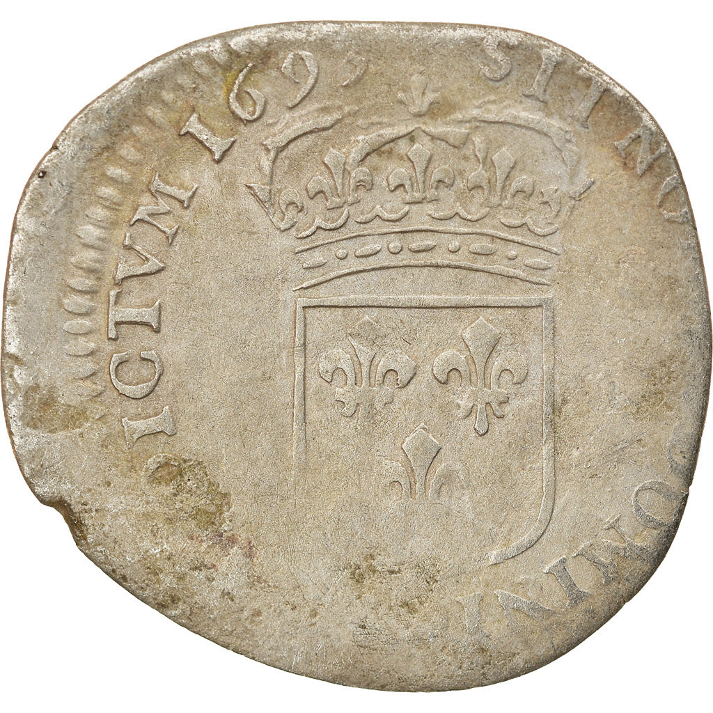 Münze, Frankreich, Louis XIV, Quinzain aux 8 L, 1693, Paris, S, Billon