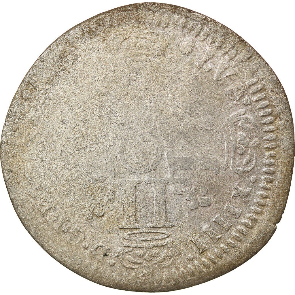 Moneta, Francia, Louis XIV, Quinzain aux 8 L, 1694, Rennes, Rare, MB, Biglione