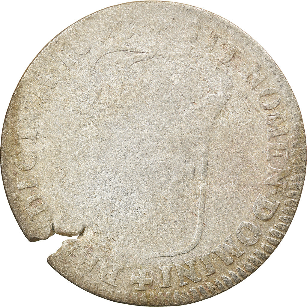 Munten, Frankrijk, Louis XIV, Quinzain aux 8 L, 1693, Lille, Rare, ZG+, Billon