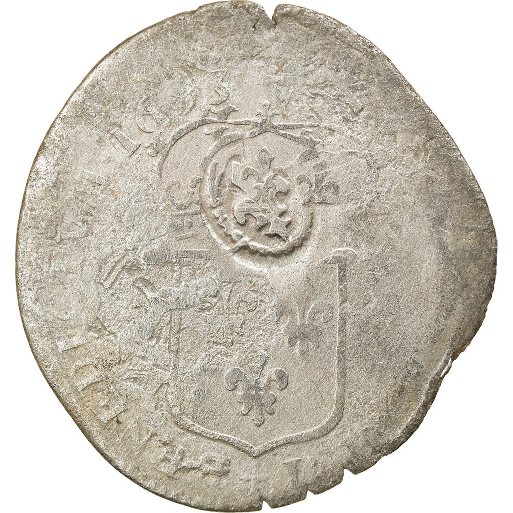 Moneta, Francja, Louis XIV, Quinzain aux 8 L, 1693, Lille, Rzadkie, VF(20-25)