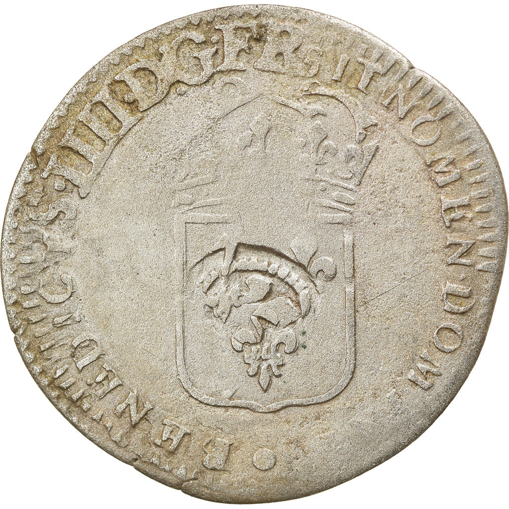 Monnaie, France, Louis XIV, Quinzain aux 8 L, Date incertaine, Lille, Rare, TB