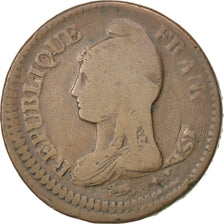 Coin, France, Dupré, Decime, 1796, Paris, VF(20-25), Bronze, KM:645.1