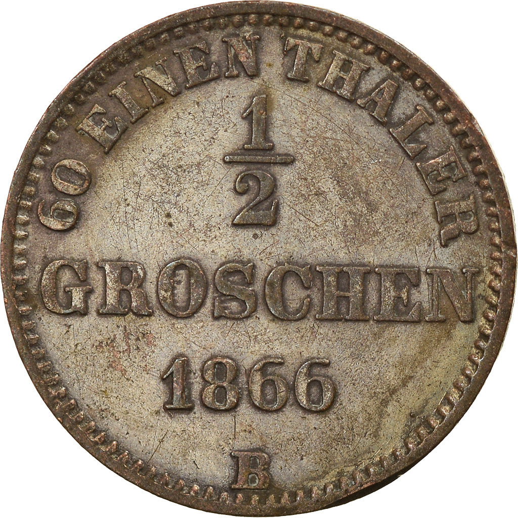 Coin, German States, OLDENBURG, Nicolaus Friedrich Peter, 1/2 Groschen, 1866