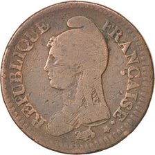 FRANCE, Dupré, Decime, 1796, Nantes, KM #644.10, VG(8-10), Bronze, Gadoury #187,