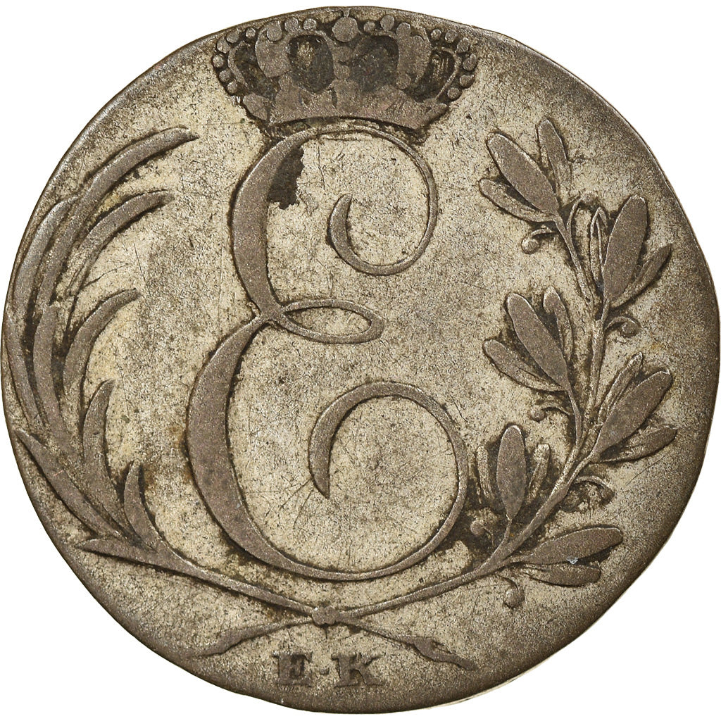 Münze, Deutsch Staaten, SAXE-COBURG-GOTHA, Ernst I, 6 Kreuzer, 1828, Gotha and