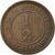 Monnaie, Straits Settlements, Victoria, 1/2 Cent, 1872, TTB, Cuivre, KM:8