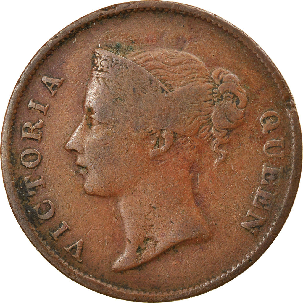 Moneta, Insediamenti dello Stretto, Victoria, 1/2 Cent, 1862, MB+, Rame, KM:8