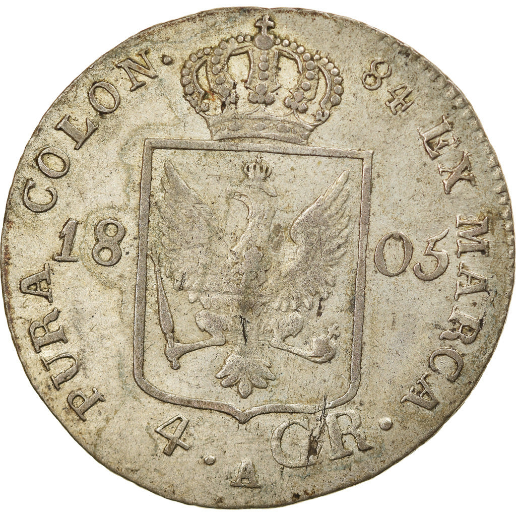 Coin, German States, PRUSSIA, Friedrich Wilhelm III, 4 Groschen, 1805