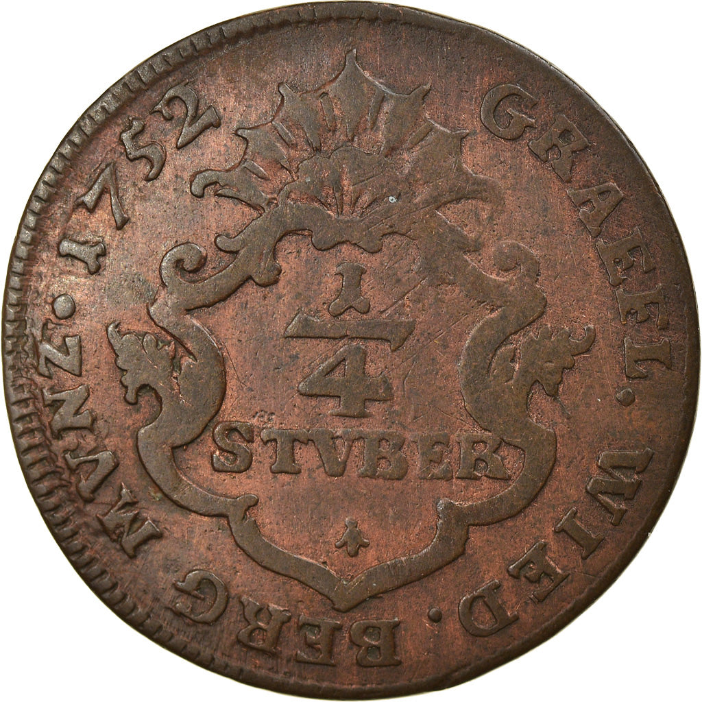 Coin, German States, WIED-NEUWIED, Friedrich Alexander, 1/4 Stüber, 1752