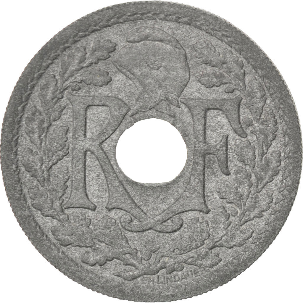 FRANCE, Lindauer, 20 Centimes, 1945, Beaumont - Le Roger, KM #907.2, AU(50-53),.