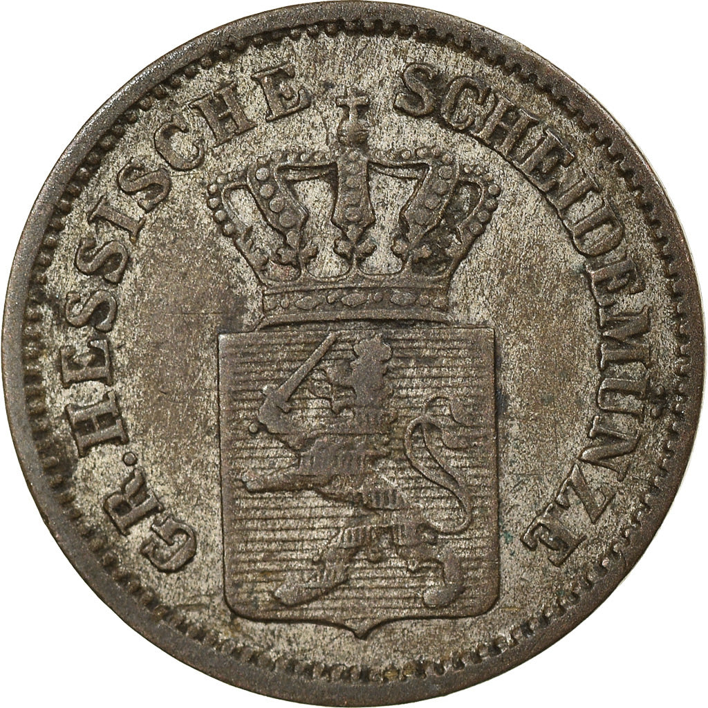 Moeda, Estados Alemães, HESSE-DARMSTADT, Ludwig III, Kreuzer, 1864, EF(40-45)