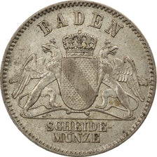 Munten, Duitse staten, BADEN, Friedrich I, 3 Kreuzer, 1869, PR, Zilver, KM:246
