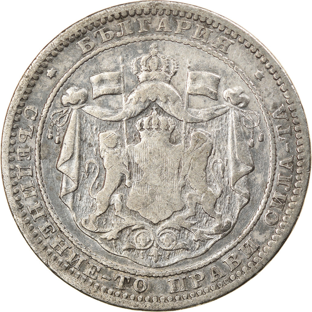 Coin, Bulgaria, Alexander  I, Lev, 1882, VF(30-35), Silver, KM:4