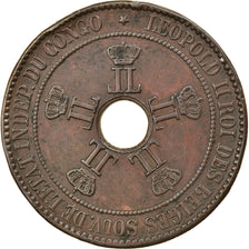Moneda, ESTADO LIBRE DEL CONGO, Leopold II, 10 Centimes, 1894, MBC+, Cobre, KM:4
