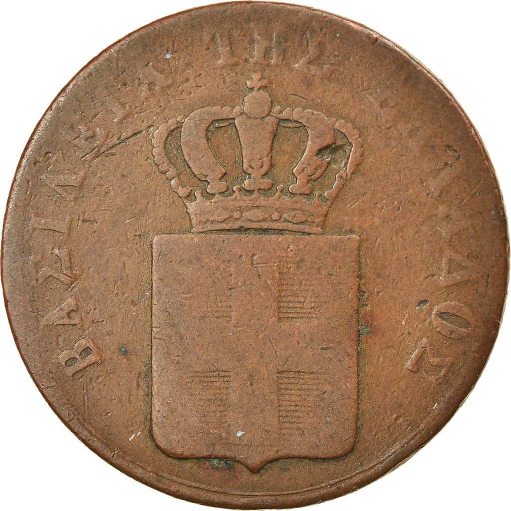 Moneta, Grecja, Othon, 5 Lepta, 1833, VF(20-25), Miedź, KM:16