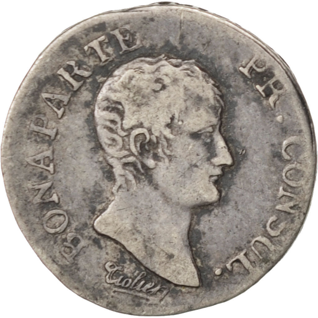 FRANCE, Napoléon I, 1/4 Franc, 1804, Limoges, KM #653.4, VF(20-25), Silver, G...