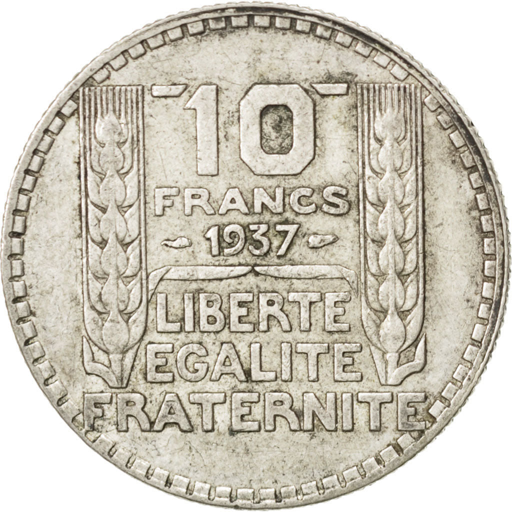 Moneta, Francia, Turin, 10 Francs, 1937, BB, Argento, KM:878, Gadoury:801