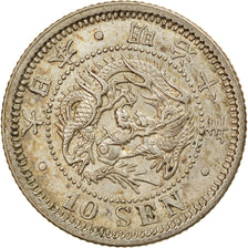 Moneta, Giappone, Mutsuhito, 10 Sen, 1877, SPL-, Argento, KM:23