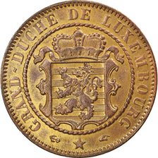 Coin, Luxembourg, William III, 10 Centimes, 1860, Paris, AU(55-58), Bronze
