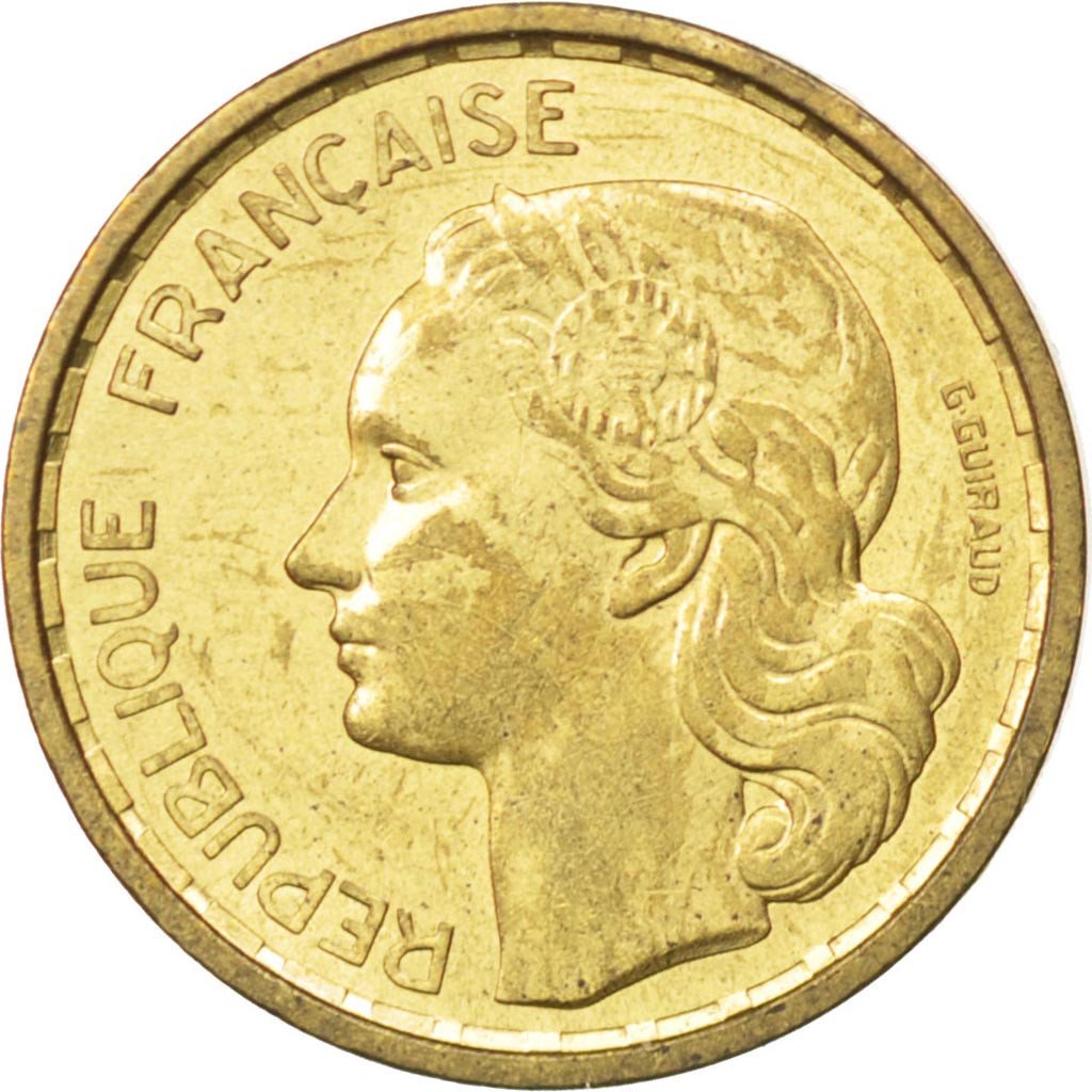 FRANCE, 10 Francs, 1950, KM #E91, AU(55-58), Aluminum-Bronze, Gadoury #812, 3.02