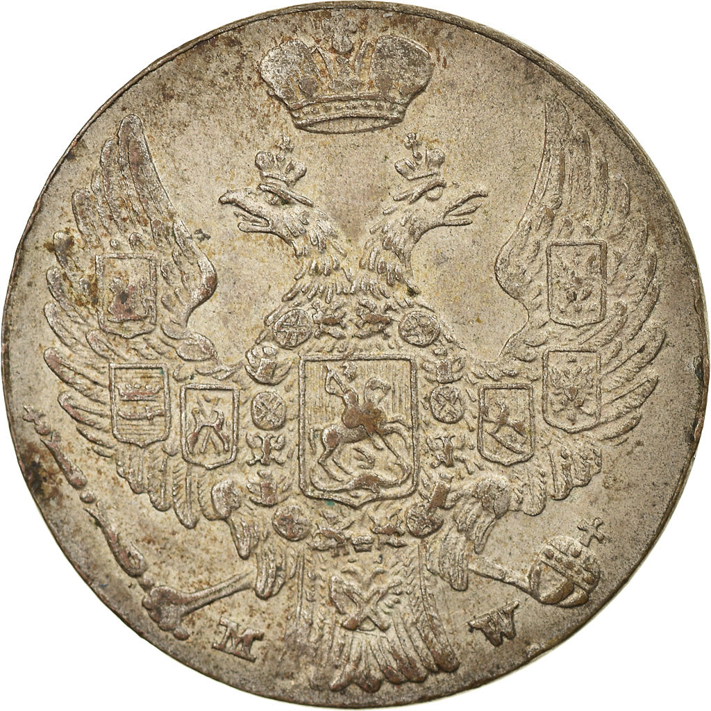 Coin, Poland, Nicholas I, 10 Groszy, 1840, Moneta Wschovensis, AU(55-58)