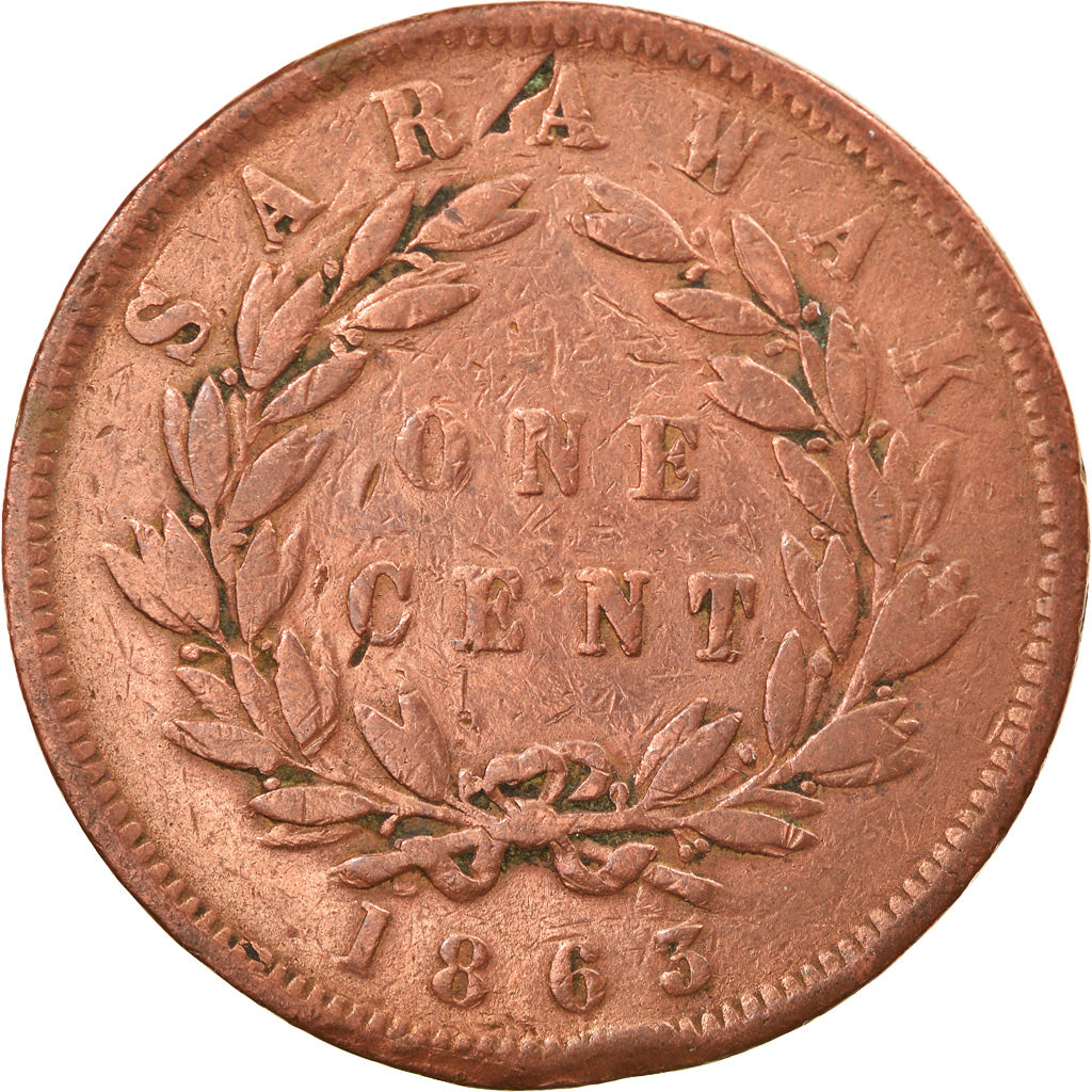 Münze, Sarawak, James Brooke, Cent, 1863, S, Kupfer, KM:3