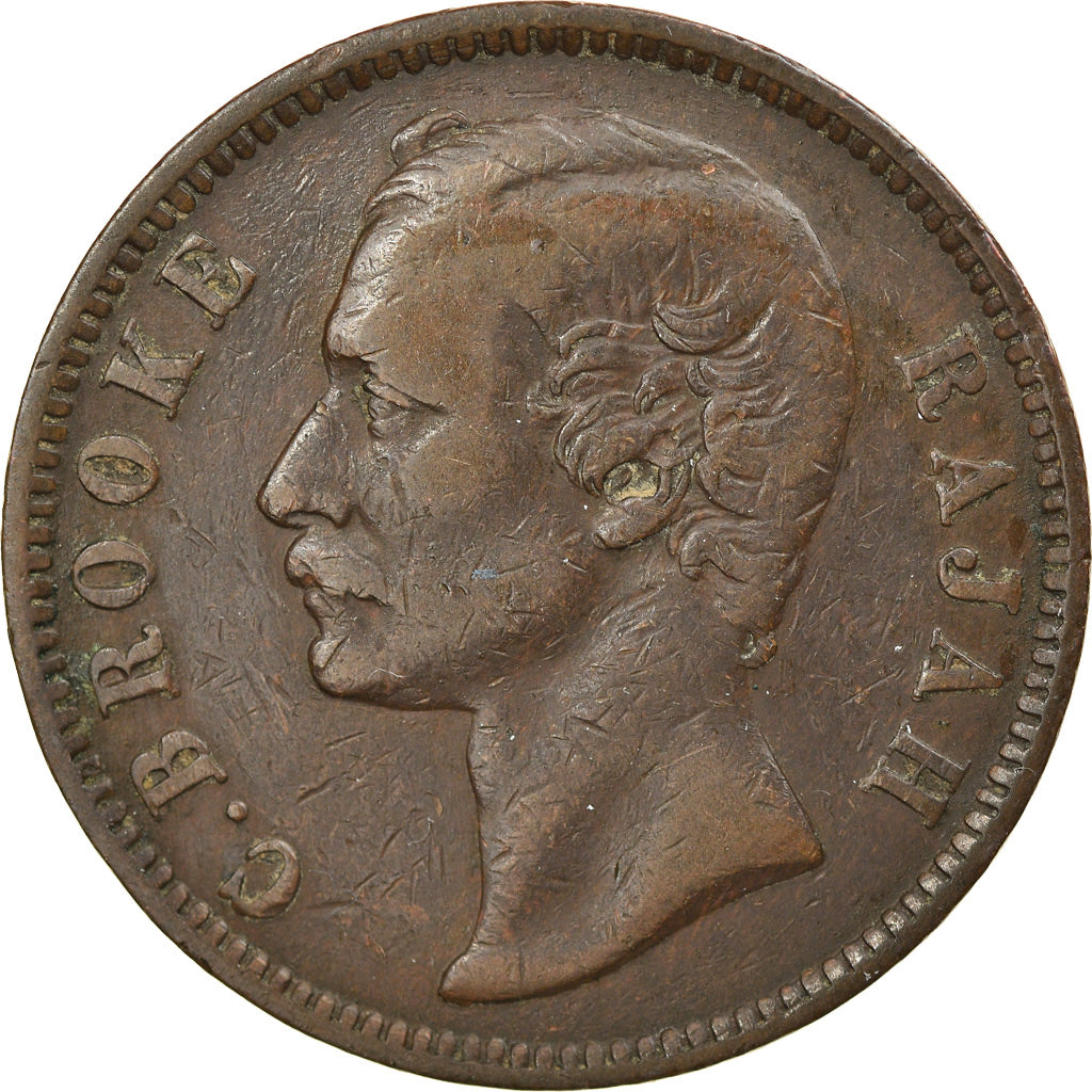 Münze, Sarawak, Charles J. Brooke, Cent, 1889, Heaton, Birmingham, S+, Kupfer