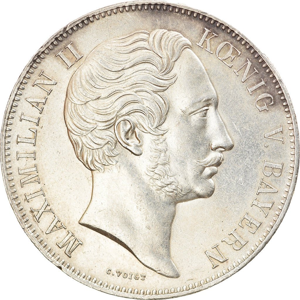 Moneta, Stati tedeschi, BAVARIA, Maximilian II, 2 Thaler, Vereins, 1860, SPL-