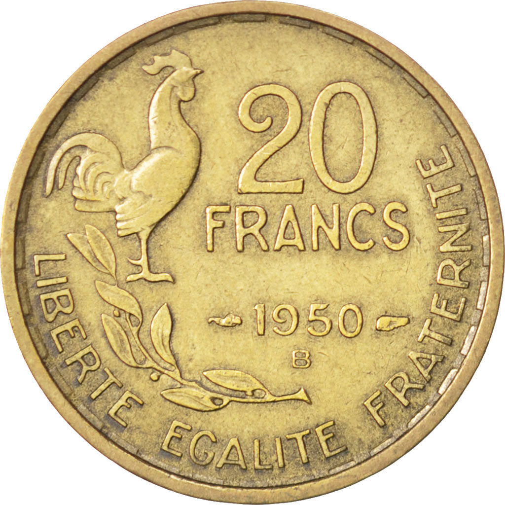 Münze, Frankreich, Guiraud, 20 Francs, 1950, Beaumont le Roger, SS