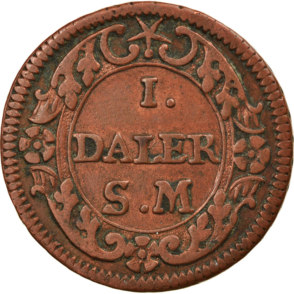 Coin, Sweden, Carl XII, Daler, 1718, EF(40-45), Copper, KM:359