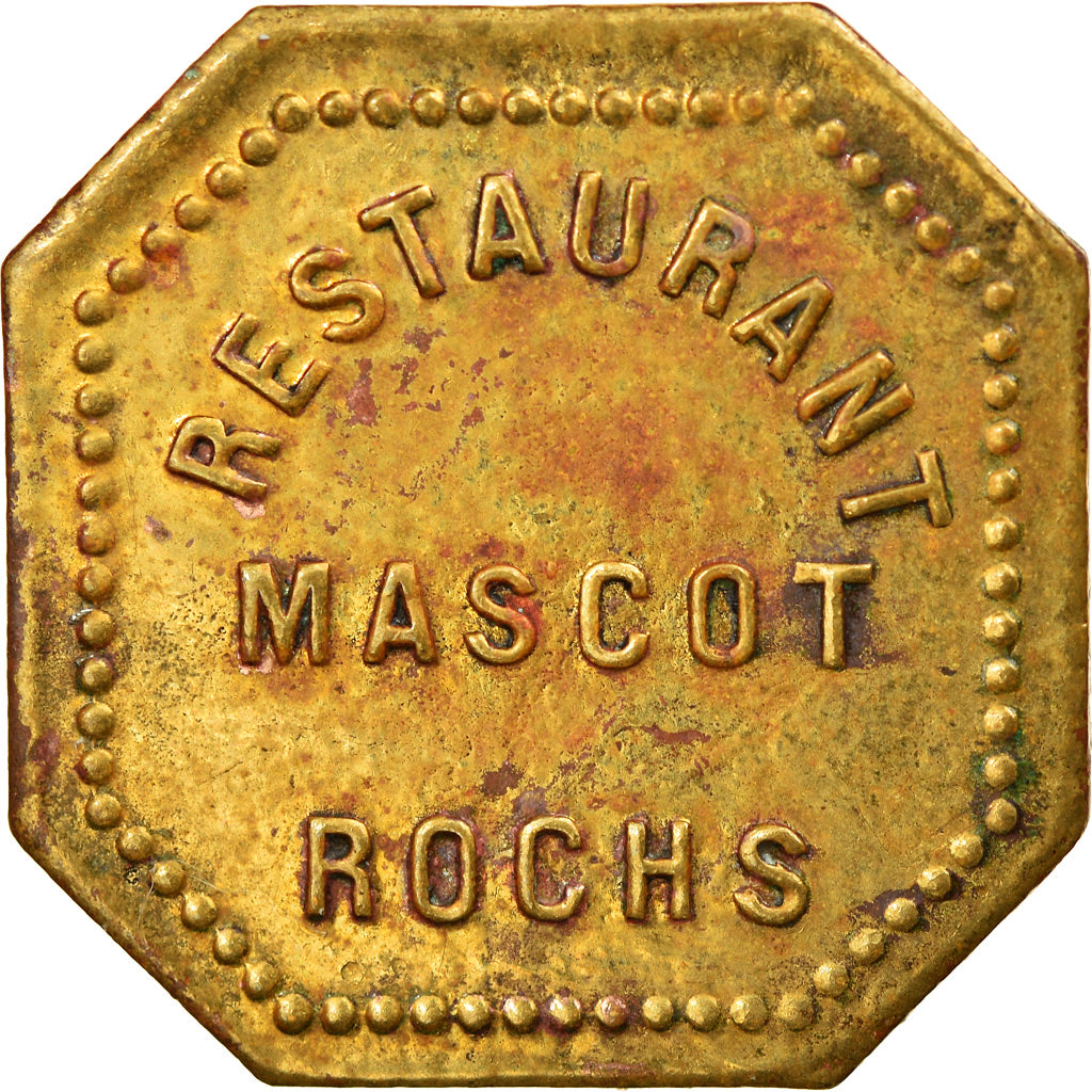 Munten, Algerije, Mascot Rochs, Restaurant, Alger, 50 Centimes, Rare, ZF, Tin