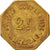 Moneda, Algeria, Société Coopérative, Altairac, El Harrach, 2 Francs, Rare