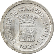Moeda, Argélia, Chambre de Commerce, Oran, 10 Centimes, 1921, MS(63), Alumínio
