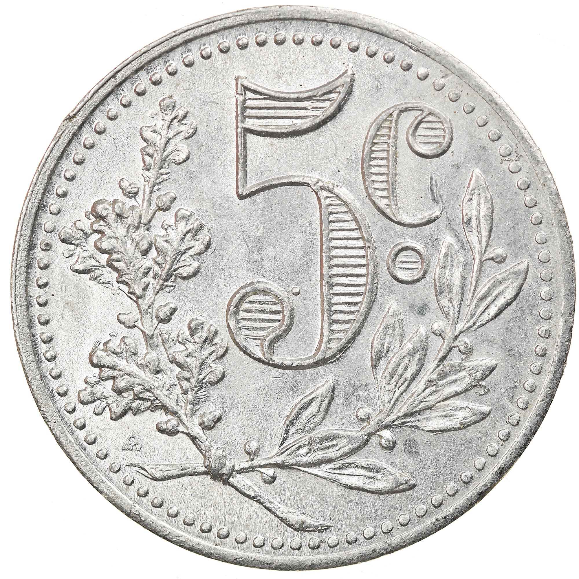Coin, Algeria, Chambre de Commerce, Alger, 5 Centimes, 1916, MS(63), Aluminium