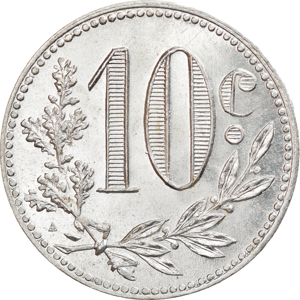 Münze, Algeria, Chambre de Commerce, Alger, 10 Centimes, 1916, UNZ+, Aluminium