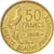 Moneta, Francja, Guiraud, 50 Francs, 1958, EF(40-45), Aluminium-Brąz, KM:918.1