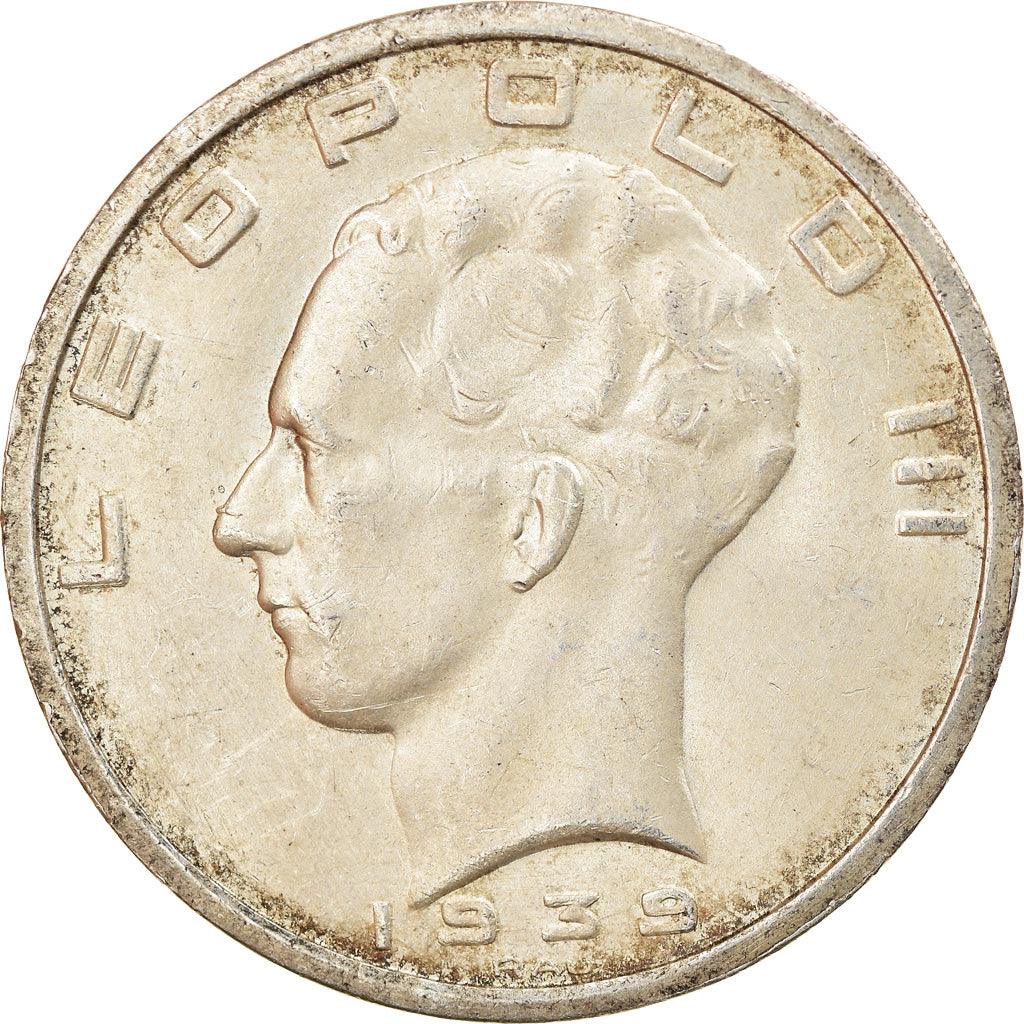 Coin, Belgium, 50 Francs, 50 Frank, 1939, AU(50-53), Silver, KM:122.1