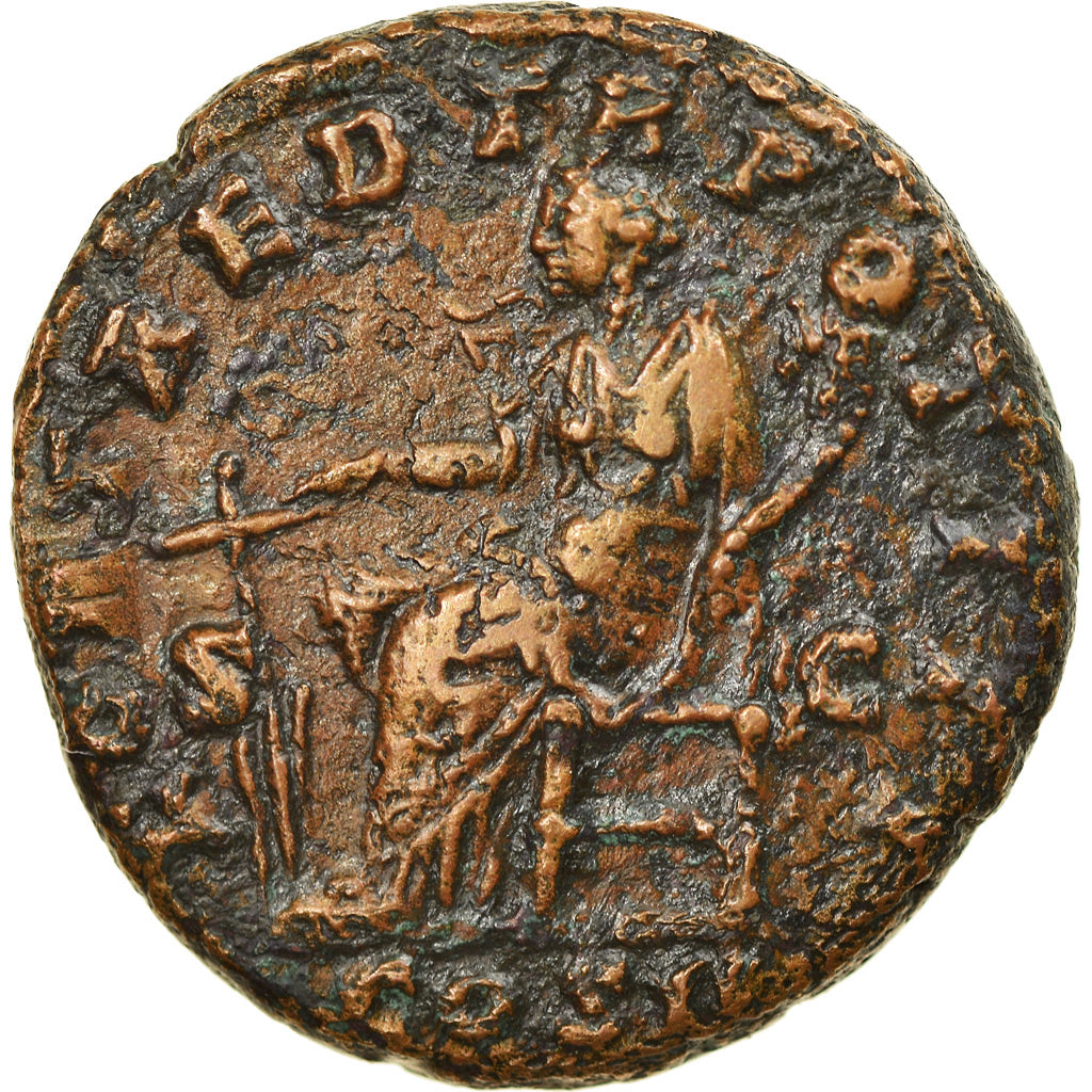 Coin, Lucius Verus, As, 163, Rome, EF(40-45), Bronze, RIC:1351corr.