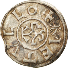 Moneta, Francja, Charles le Chauve, Denarius, 840-864, Melle, AU(50-53), Srebro