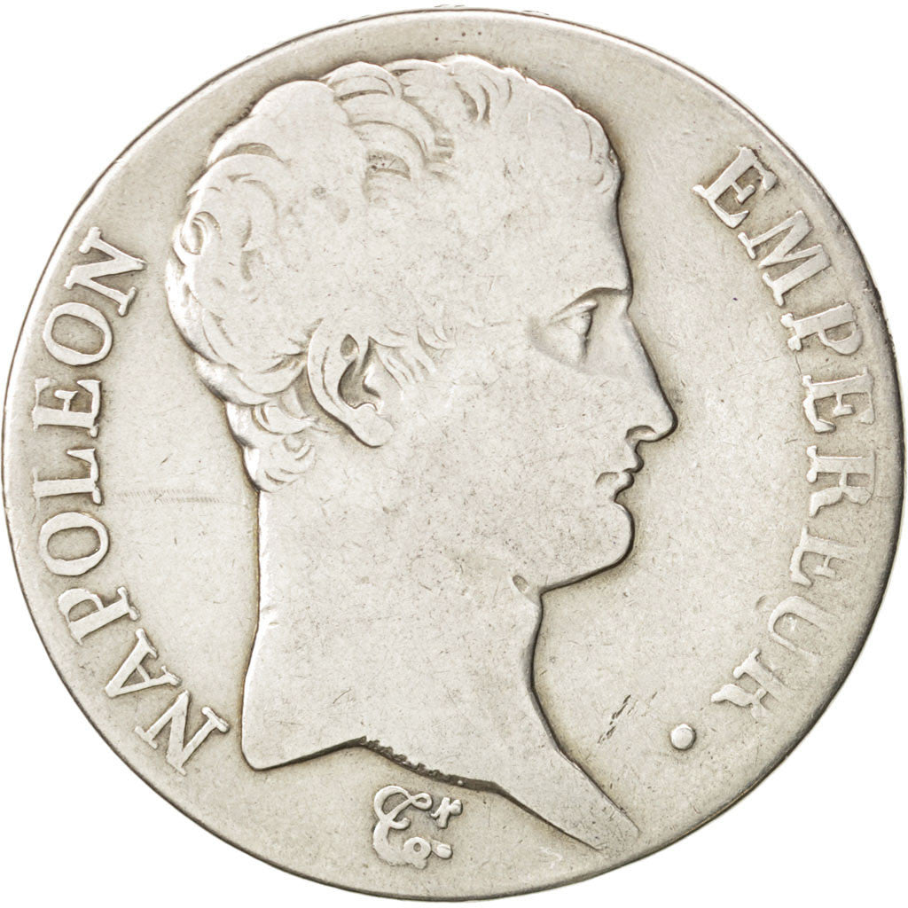Moneta, Francia, Napoléon I, 5 Francs, 1806, Bayonne, MB, Argento, KM:673.8