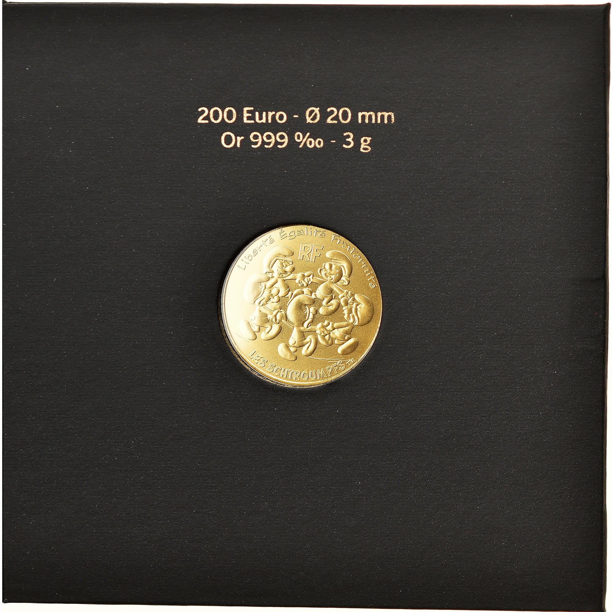 France, Monnaie de Paris, 200 Euro, La Ronde des Schtroumpfs, 2020, Paris, BU