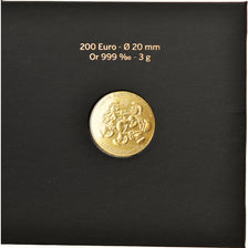 France, Monnaie de Paris, 200 Euro, La Ronde des Schtroumpfs, 2020, Paris, BU