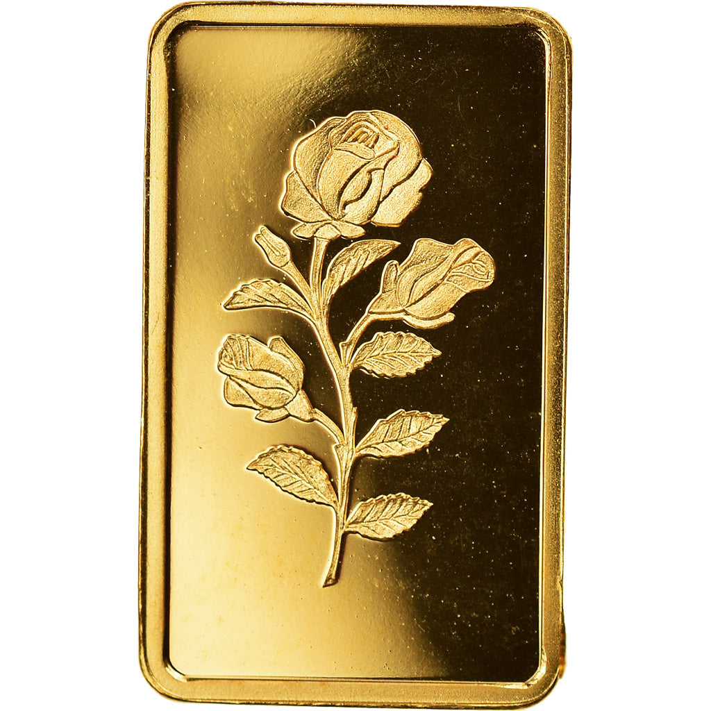 Suisse, Lingotin d'or 1g, PAMP, Rose, FDC, Or