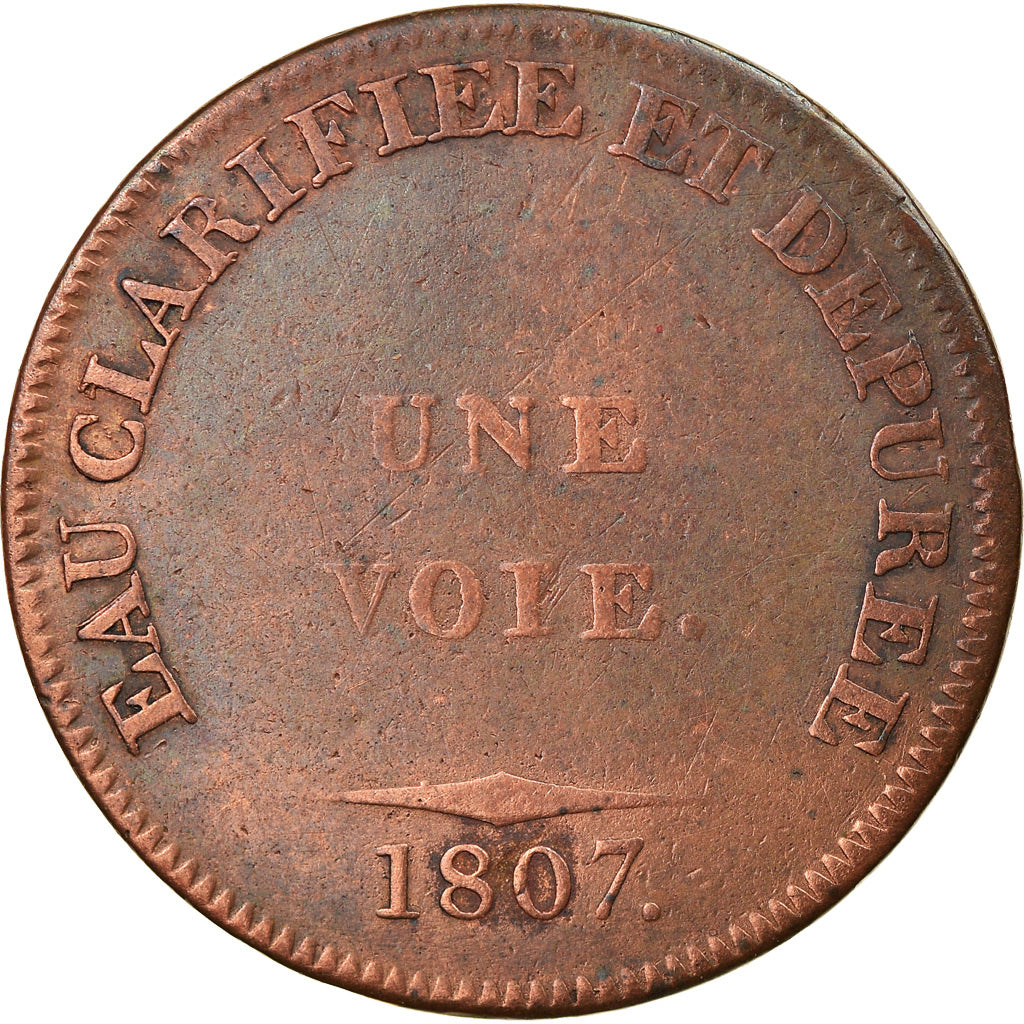 Francia, Token, Paris, Cuchet et Cie, Une Voie, Eau clarifiée et Dépurée