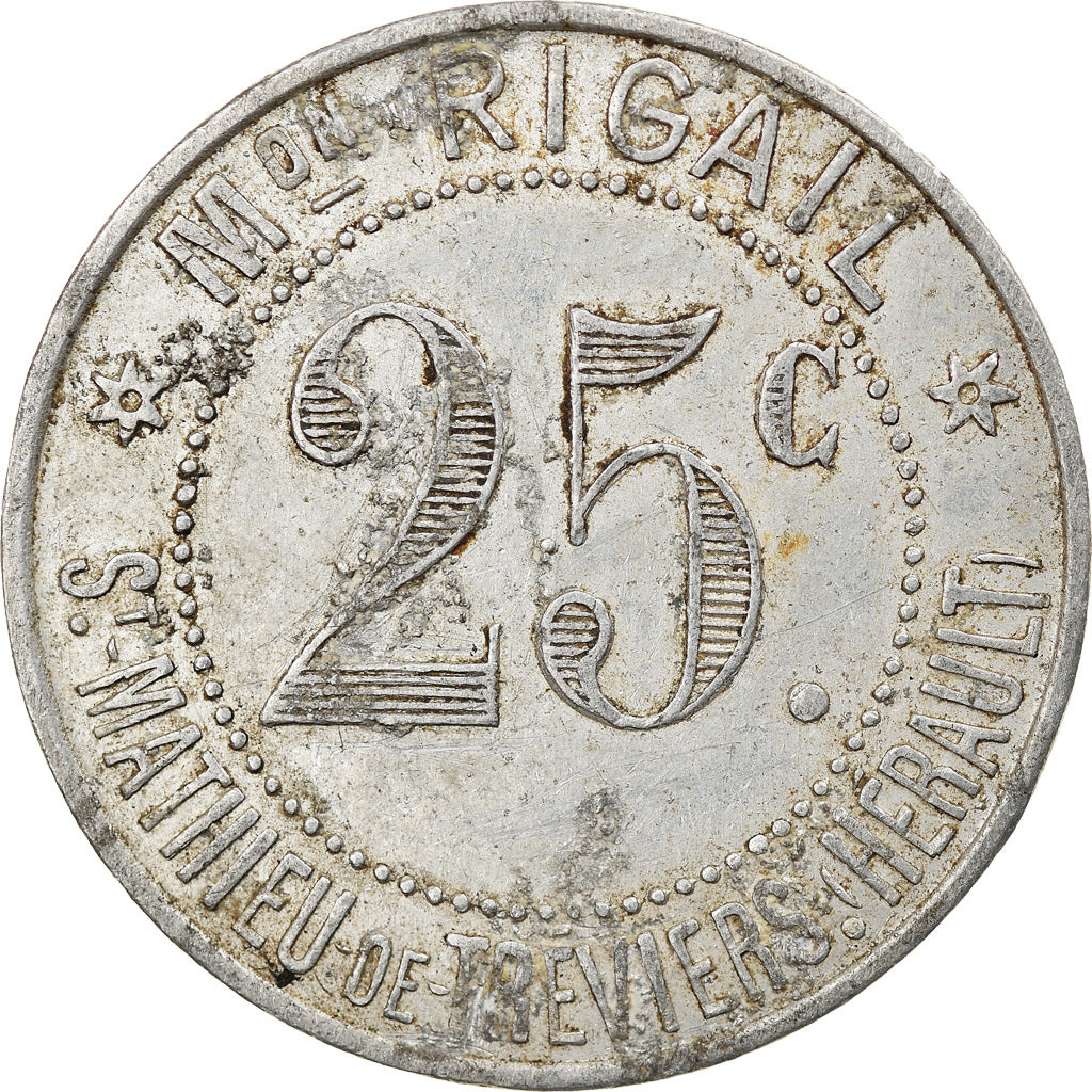 Moneta, Francja, Maison RIGAIL, Saint-Mathieu-de-Tréviers, 25 Centimes