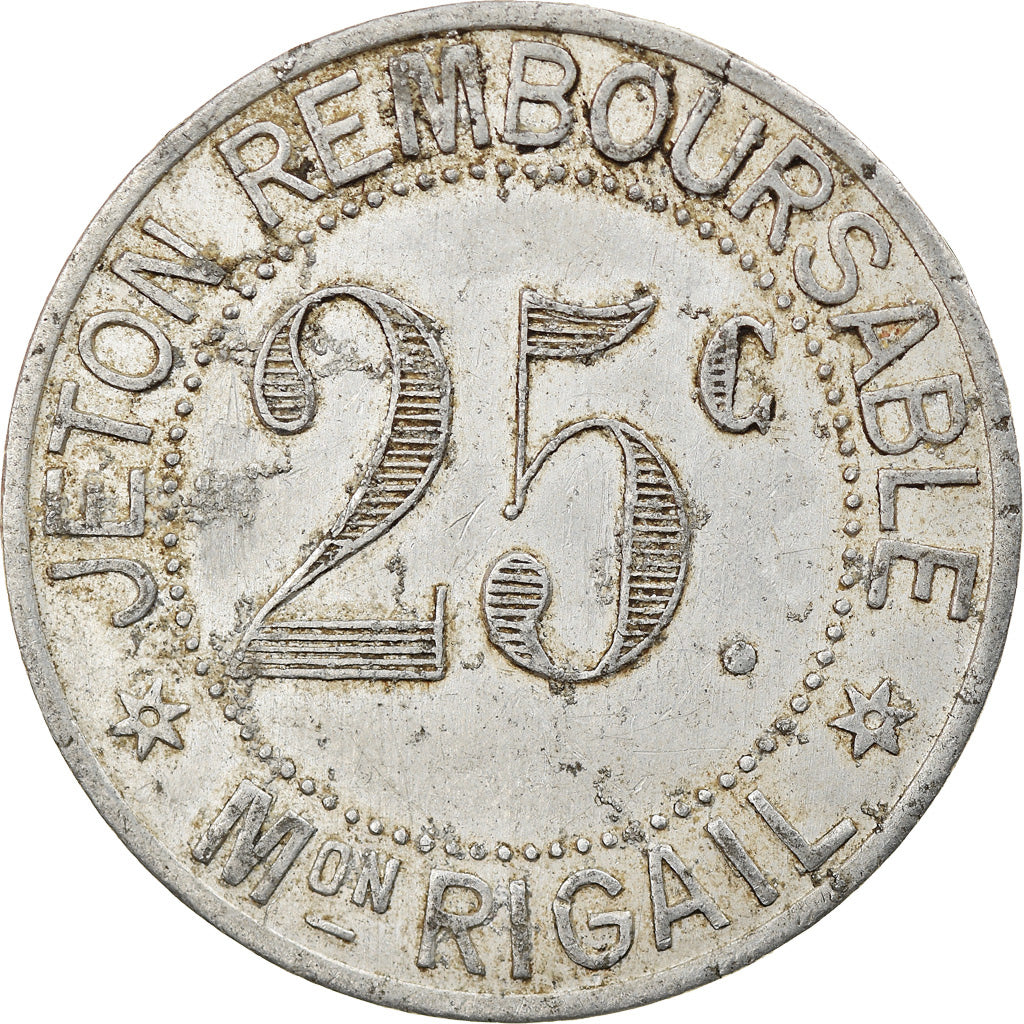 Moneta, Francja, Maison RIGAIL, Saint-Mathieu-de-Tréviers, 25 Centimes